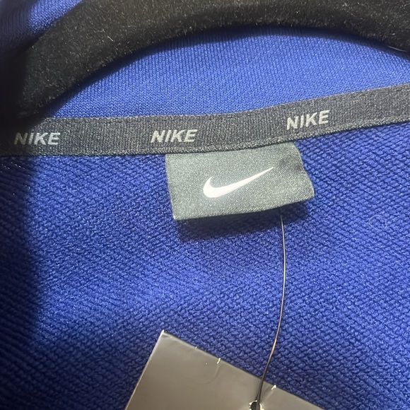 NWT Nike Blue Dri-Fit Half-Zip Pullover Standard Fit with Black Swoosh XL-Tall - Picture 8 of 10